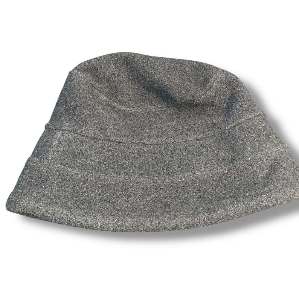 Lands End Aircore Fleece Bucket Hat Womens S/M Gray Made in USA Cloche Vintage - Picture 9 of 10